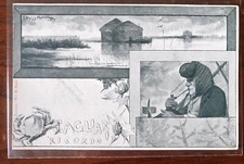 Arte Sarda Cartolina Felice Melis Marini 1899 Ricordo Cagliari Dessi Sardegna