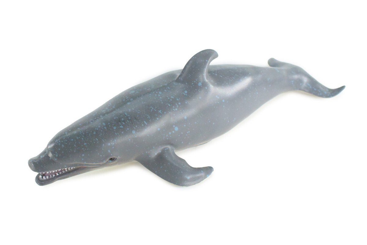 Realistic Dolphin Toy, Hand Painted, Soft Rubber Porpoise