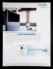 Philips Widescreen Rear Projection TV 2003 Trade Print Magazine Ad Poster ADVERT