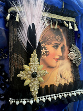 "TIMELESS BEAUTY" VINTAGE VICTORIAN BOHEMIAN TAPESTRY EMBELLISHED JUNK JOURNAL