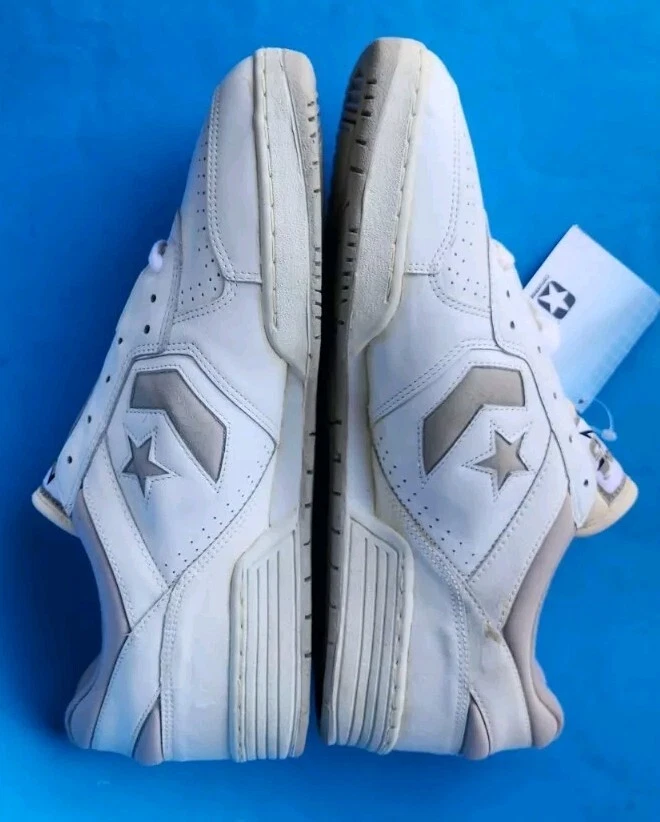 RARO Vintage Años 80 Converse Low Top Baloncesto Oxford Blanco Gris Con CAJA Talla 15 Foto 4 de 4