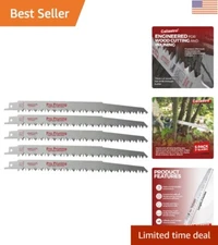 9-Inch Reciprocating Saw Blades - 5 Pack with Strong Case for Storage