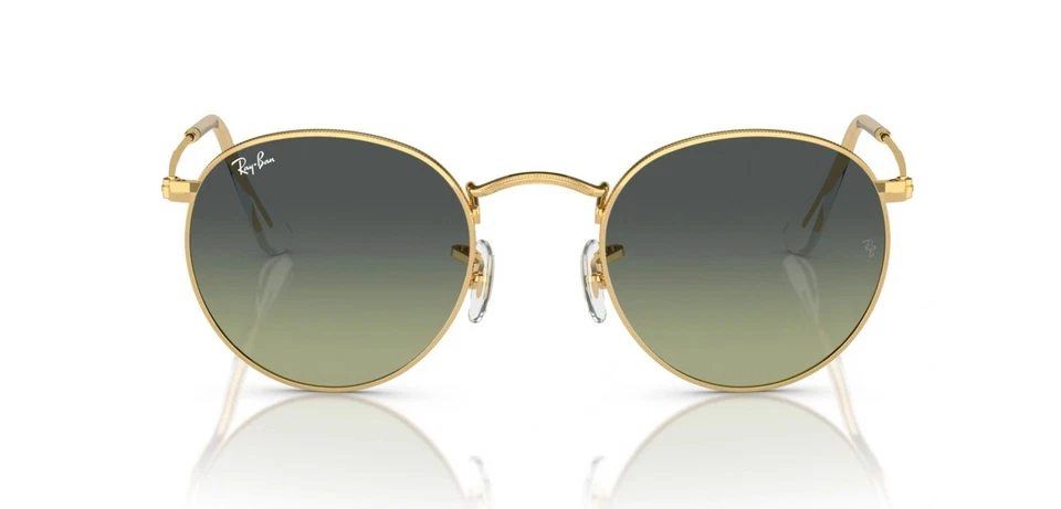 OCCHIALE DA SOLE RAYBAN RB 3447 001/BH 50  ROUND METALLO STILE VINTAGE NUOVO - Immagine 2 di 3