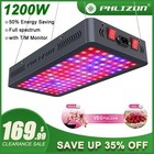 Phlizon 1200W LED Pflanze wachsen Licht mit Veg& Bloom Full Spectrum Indoor Grow