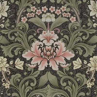 Peel and Stick Wallpaper Light Green Floral Vintage Self-Adhesive