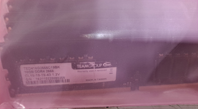 #ad TED416G2666C19BK TeamGroup 16GB PC4 2666 PC4 21300 DDR4 2666MHz 1.2V CL19 RAM $39.96