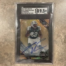 2015 Topps High Tek Leonard Williams GOLD DIFFRACTOR /50 SGC 9.5 w/10 AUTO RC