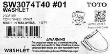 NEW TOTO SW3074T40 01 C2 Cotton White Elongated Bidet Toilet Seat - TOTO 40 Bowl