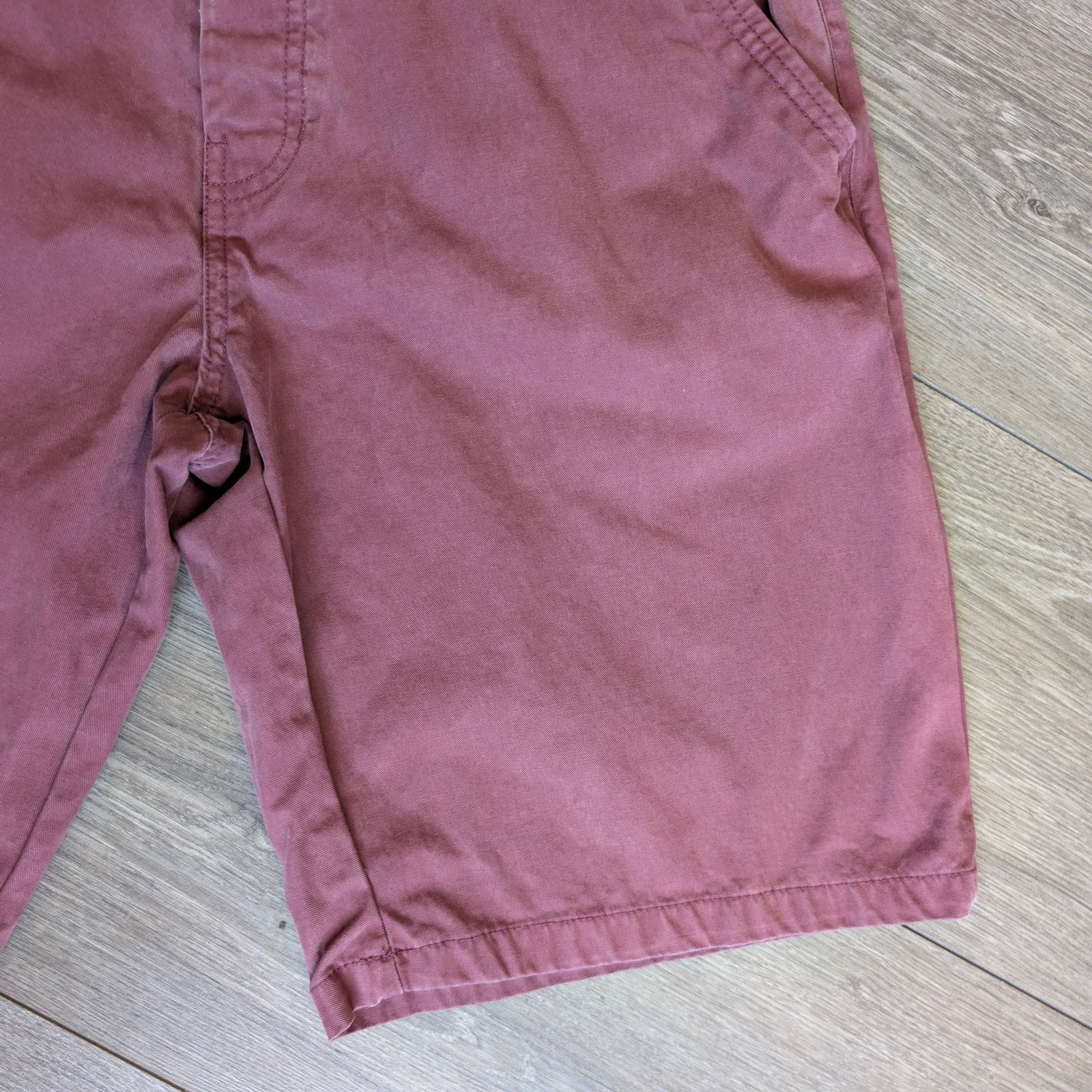 Fabric 8 Authentic Menswear Chino Shorts Pink Red Raspberry Size 30W Cotton image 5