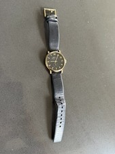 Marc by Marc Jacobs Baker MBM1269 Gold Black Leather Watch 36.5mm