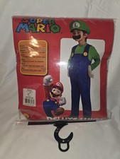 Nintendo Luigi Child Costume Overalls, Green Hat, Blue Jumpsuit, White Gloves