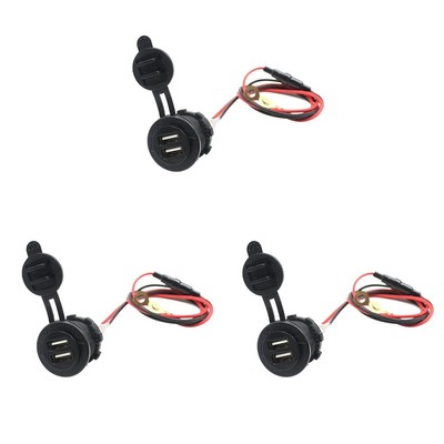  3 Pack USB-Kabel 12-V-Zigarettenanzünder Im Auto USB-Adapter Für