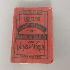 Conklin's Handy Manual Useful Info & Atlas of World 1889 ed. HC by G Conklin HC