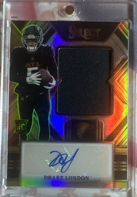 2022 Panini Select - Jumbo Rookie Signature Swatches Drake London Copper /49