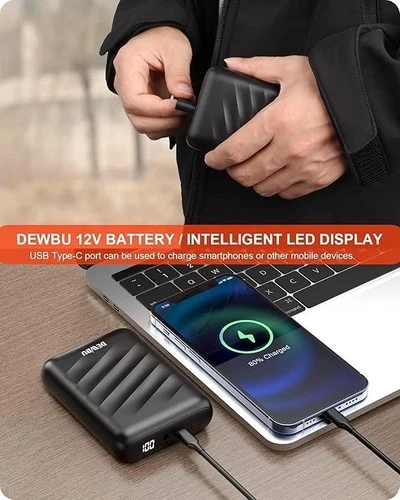 USB Heated Men Jacket with Battery Waterproof Outdoor Rain Jacket Hood image 7