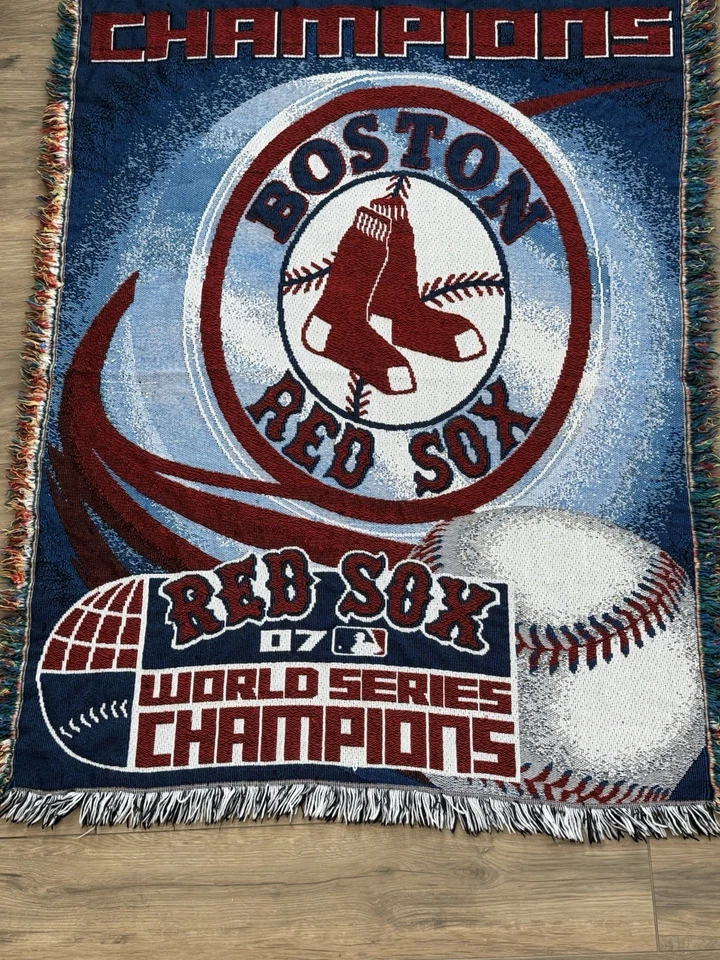 Boston Red Sox 2007 Series Champions MLB Tapestry Woven Throw Blanket - Image 2 of 4