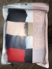 Emprella  8-Pair Women's Boyshort Underwear Cotton Blend Multicolor  M