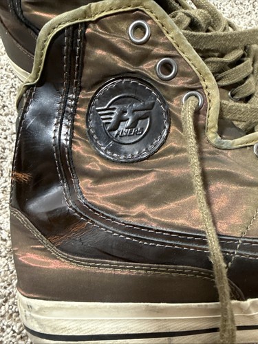 PF Flyers High Tops Shoes mens 12 - Women 13.5 Metallic Brown & Green 6096875 - Picture 2 of 9