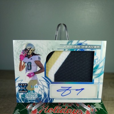 2024 Leaf Trinity Platinum Xavier Weaver Rookie Auto XRC /49 #PA-XW1 USF