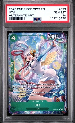 2025 ONE PIECE OP13-CARRYING ON HIS WILL ALTERNATE ART #023 UTA PSA 10