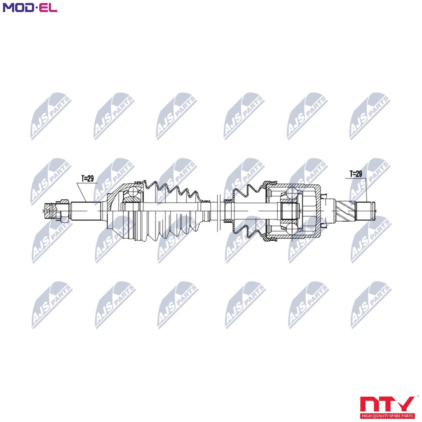 Driveshaft Front Axle Left Manual Transmission NPW-NS-170 NTY for NISSAN - Image 9