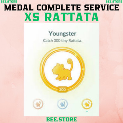 XS Rattata 100x TRD Pokemon Go Medal Completion Tiny 100 Legit&Secure Fast