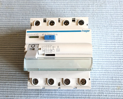 Hager FI-Schalter CDA440D Fehlerstromschutzschalter 4 polig 6kA 40A 30mA RCD neu
