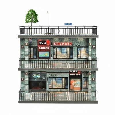 Parkhaus Display 1:24 staubdicht mehrstöckiges Parkhaus Modell für Hobbyisten