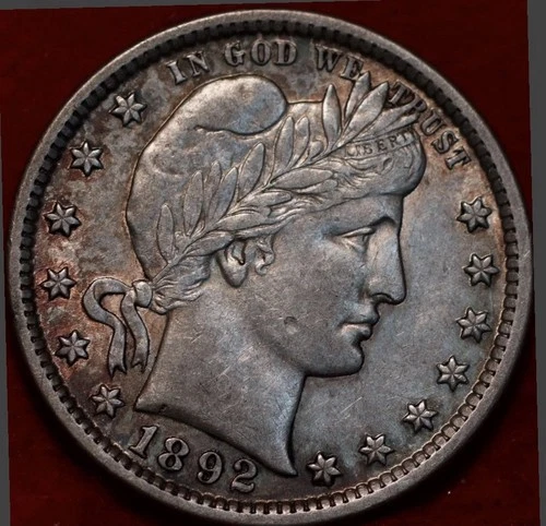 1892 Philadelphia Mint Silver Barber Quarter