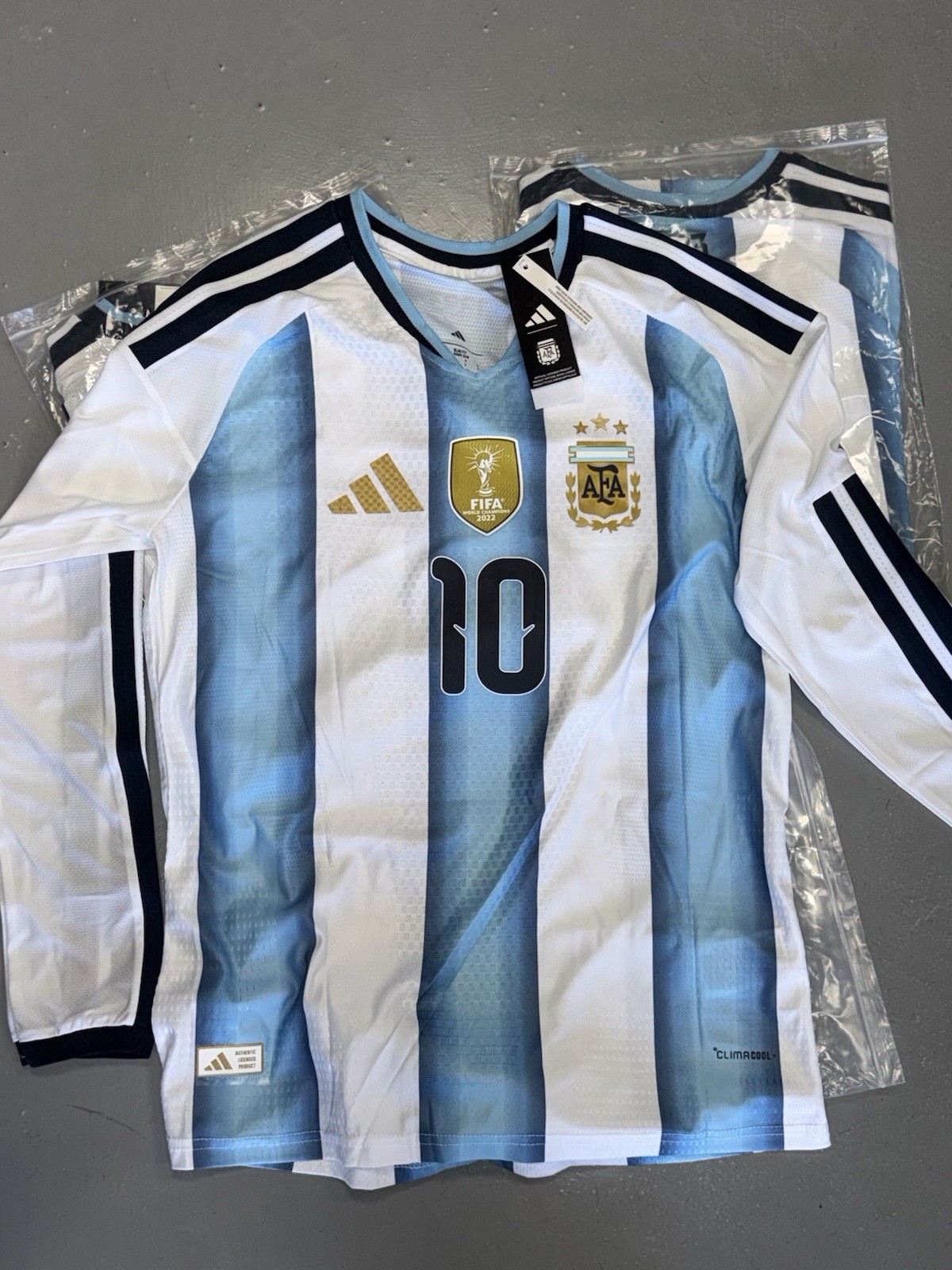 adidas Argentina Soccer Jersey Messi #10 World Cup Official Team