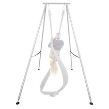 Aerial Yoga Stand 9.6ft, 551lb Triangular Structure, Chrome-Coated, Tool-Free