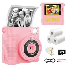 WONNIE Kids Camera Instant Print,1080P Selfie Digital Camera with 2.4" Screen...