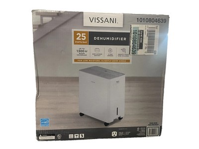 25 pt. Dehumidifier up to 1,500 sq.ft. ENERGY STAR MOST EFFICIENT Basement White