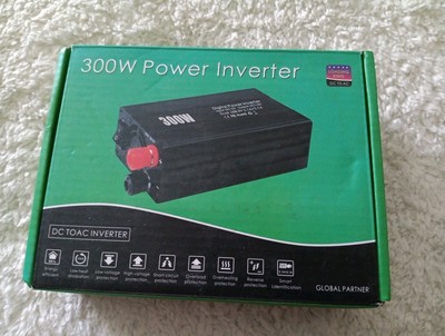 300w Power inverter Car charger 12vDC to 110AC double USB ports/AC oulets
