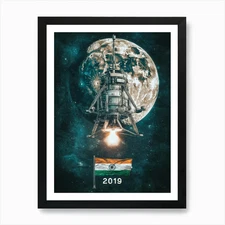 Aihrgdesign A Futuristic Space Post Framed Wall Art Poster Canvas Print Picture