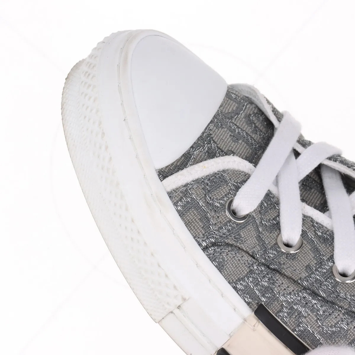 Dior B23 Fabric High-top Sneakers 40 Unisex Gray x white LS0822 Oblique Glitter  thumbnail 16