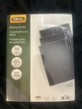 Fellowes 52098 11" x 8.5" Linen Texture Presentation Cover Navy 200 Pack New