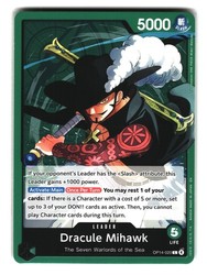 Dracule Mihawk OP14-020 The Azure Sea's Seven Leader