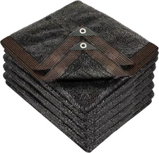 Winemana 70% Black Shade Cloth, 20 X 20 FT Durable Mesh Tarp with Grommets, Resi