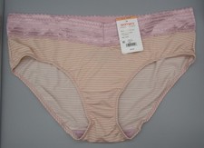 WARNER'S 3XL 10 5609J Striped No Pinching, No Problems Lace Hipster