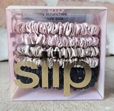 New Slip Pure Silk Skinny Scrunchies Hair Tie Accessory 6 Scrunchies Set