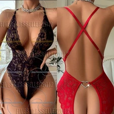 Women's Sexy Lingerie Sleepwear Babydoll Underwear Lace Dress G-String Nightwear