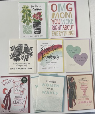 Mothers Day s Paper Source Greeting Cards Mixed Lot of 9 w/Matching Envelopes