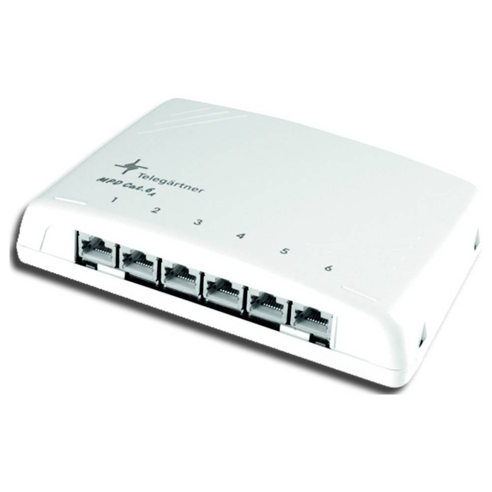 Distributeur CAT 6a gris Telegärtner 100006988 bloc RJ45 ethernet