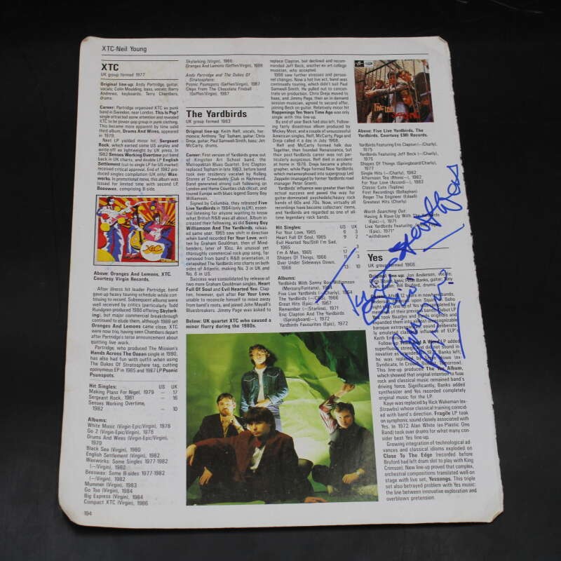 Yes Steve Howe/Bill Bruford Signed Book Page Auto Autograph ZJ23293