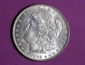 1892- Morgan Silver Dollar #P33419