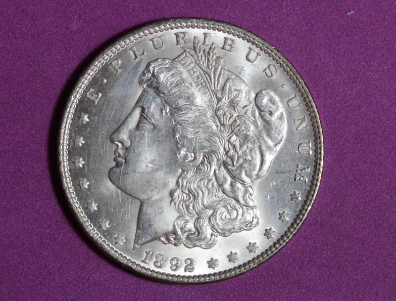 1892- Morgan Silver Dollar #P33419