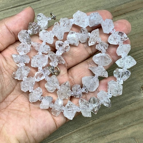 12-19mm, 40 Bds, 78.3g, Natural Terminated Diamond Quartz Beads Strand 16",DQ668 - Picture 5 of 10
