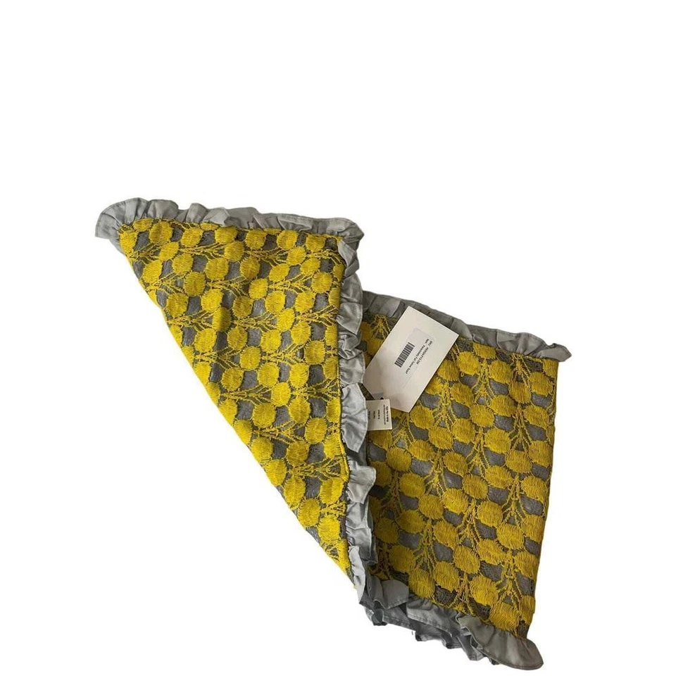 Bufanda Persnickety Niñas Amarillo Crochet Encaje Volantes Borde Cottagecore Nueva 46x13 Foto 3 de 4