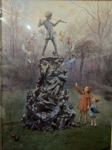 VTG Margaret W Tarrant PETERS FRIENDS Peter Pan Fairies Print Frame 23.5 x 19.5” - Picture 3 of 12